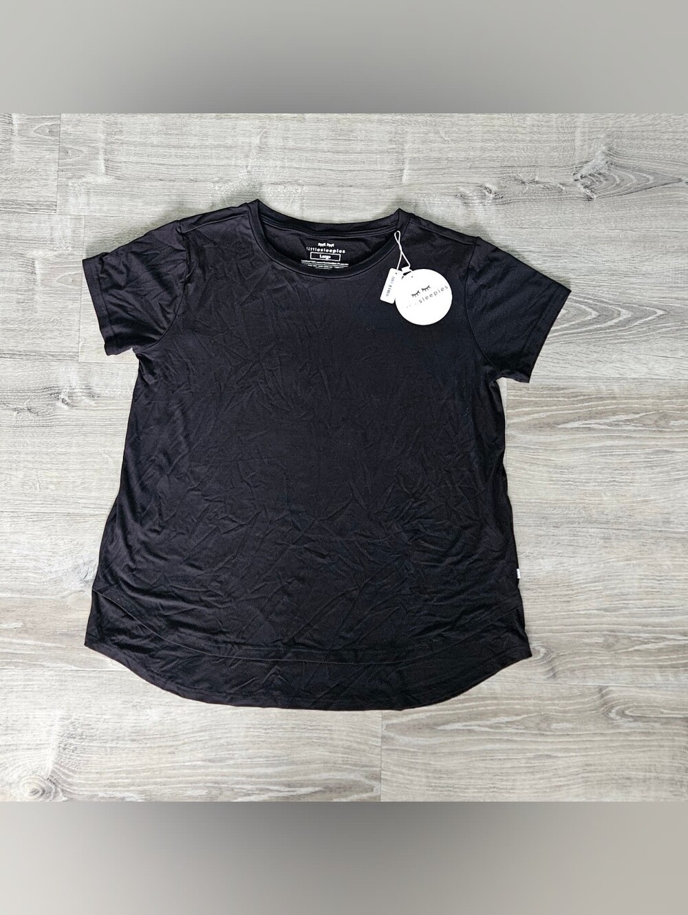 Little Sleepies Soft Pajama Nursing Top Postpartum Viscose From Bamboo Black L